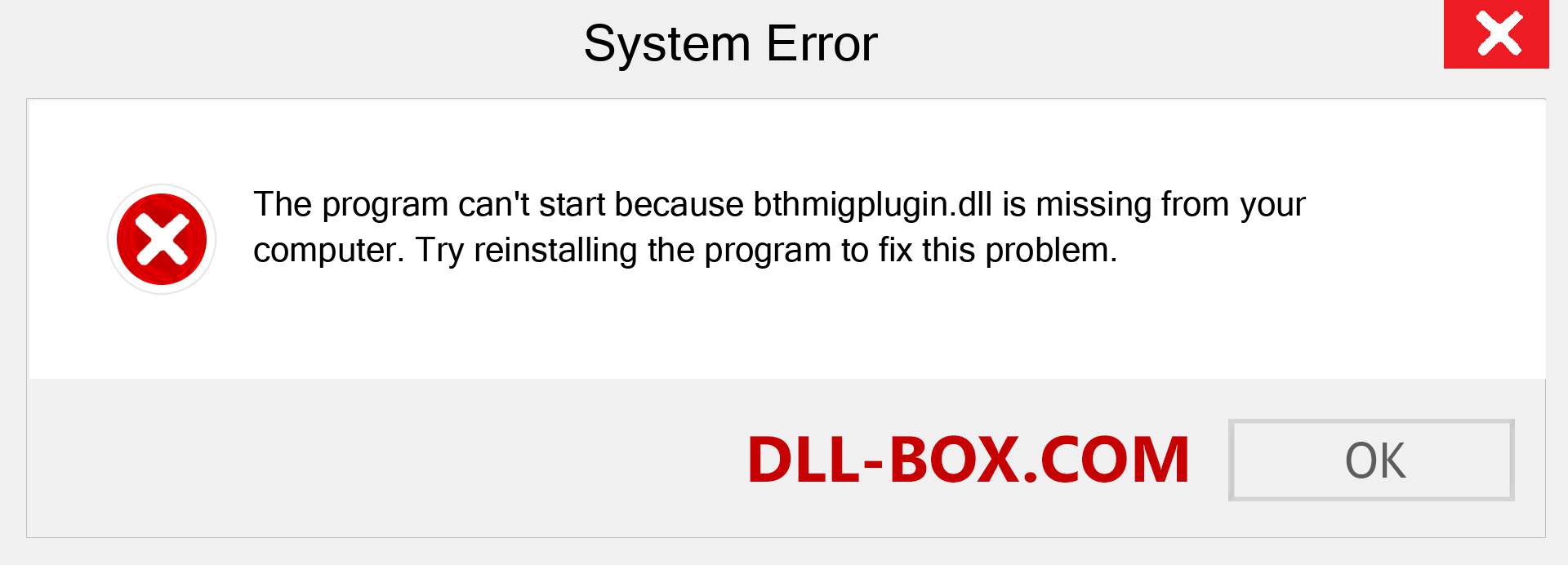  bthmigplugin.dll file is missing?. Download for Windows 7, 8, 10 - Fix  bthmigplugin dll Missing Error on Windows, photos, images